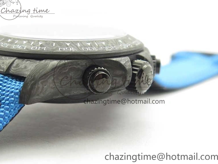 Edition Dial Daytona DIW Strap Blue Carbon A4130 Light Blue OMF Best Light Nylon on 1123